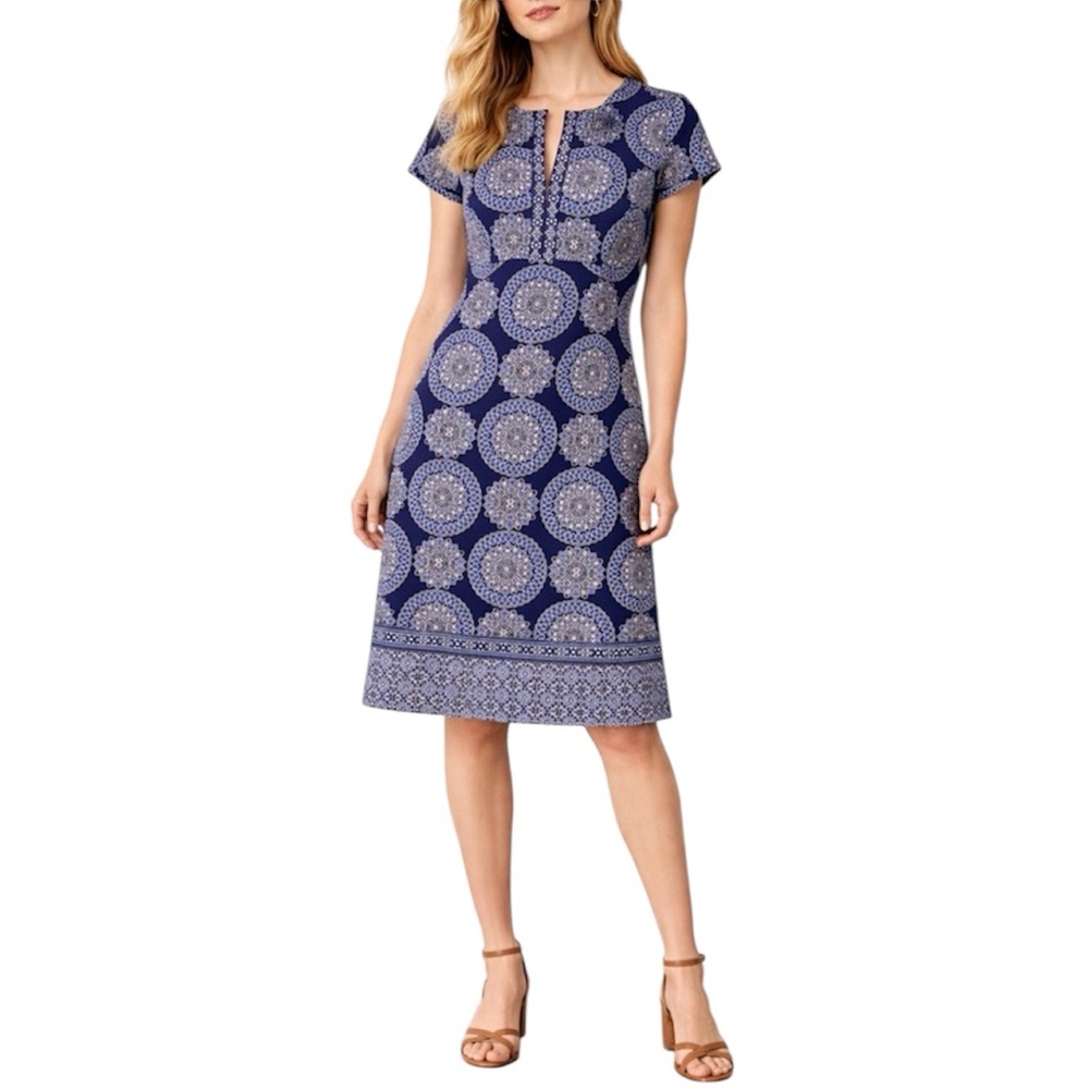 Chico’s blue knee length dress size 00 equivalent to XS